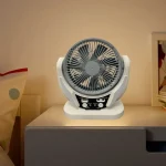 Портативный настольный вентилятор FAN-606 4в1 с солнечной панелью компактный — фото 6