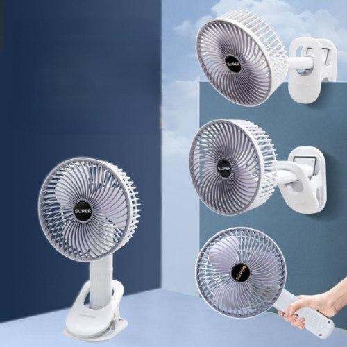 6710993443_ventilyator-mini-portativnyj Вентилятор мини портативный Desktop Fan Multi-function аккумуляторный с прищепкой Белый RD-2227 - Зображення 1