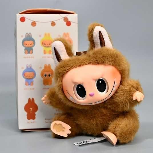 6719644280_myagkaya-igrushka-labubu Мягкая игрушка Лабубу 15см РЫЖИЙ Монстр Labubu Pop Mart Мягкий брелок - Зображення 1