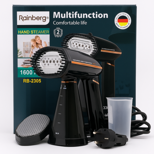 Отпариватель вертикальный для одежды Rainberg RB-2305 1600 Вт Пароочиститель для штор и постельного белья