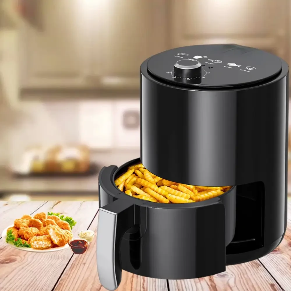 6767892696_bezmaslyanaya-frityurnitsa-so Безмасляная фритюрница со съемной чашей Air Fryer BW-3011 Аэрофритюрница без масла с таймером и чашей 3.2л - Зображення 1