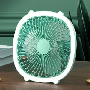 Портативный вентилятор аккумуляторный с кольцевой лампой Breeze Silent Fan беспроводной, 3 режима, регулировка — фото 2