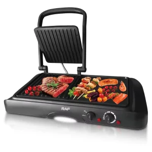 Контактный гриль 2 в1 и полотно для жарки на 1600W RAF R.2695 Электрогриль для кухни