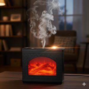 Ультразвуковой увлажнитель воздуха и аромадиффузор LT-9058 с эффектом камина и светодиодной подсветкой. — фото 2