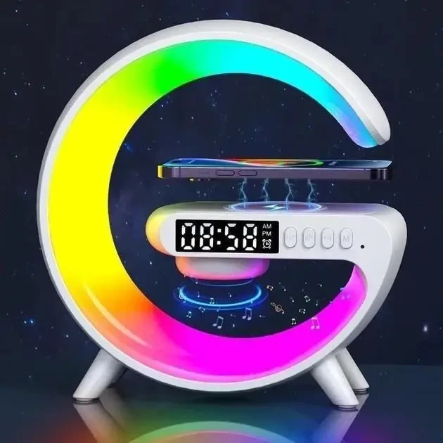 6909835068_utsenka-umnyj-nochnoj УЦЕНКА! Умный Ночной светильник G63 с Bluetooth (Не работает беспроводная зарядка 3208) - Зображення 1
