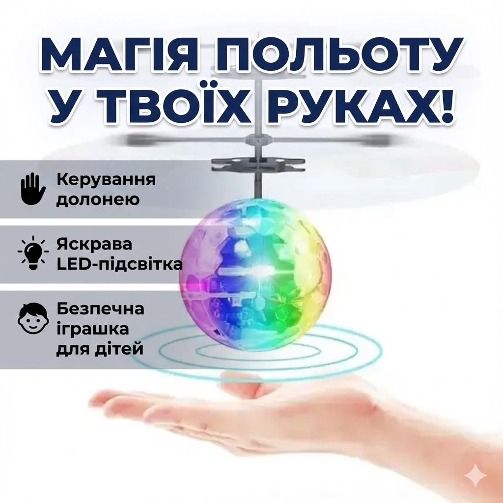 УЦЕНКА! Іграшка летающий шар LED Flying Ball JM888, аккумуляторный (Плохая упаковка 3373) УЦЕНКА! Іграшка летающий шар LED Flying Ball JM888, аккумуляторный (Плохая упаковка 3373)