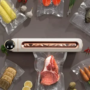 Кухонный вакуумный упаковщик пищевых продуктов с дисплеем Vacuum sealer LS-802 Белый Бытовой вакууматор домашний — фото 2