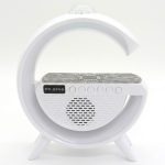 Лампа-ночник с беспроводной зарядкой, Bluetooth-колонкой и RGB LED подсветкой 15Вт + дискокуля, YN-2366 — фото 5
