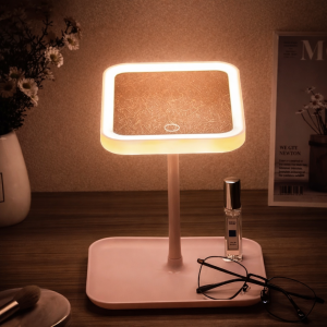 Зеркало для макияжа с LED подсветкой, от USB, LY-696 / Зеркало на ножке / Зеркало косметическое — фото 2