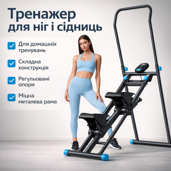 Тренажер напольный для ног и ягодиц XY-167 для домашнего фитнеса, складной, многофункциональный