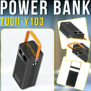 Повербанк 30000мАч с фонариком, дисплеем и встроенными кабелями Type-C | Lightning TUGII-Y103 — фото 2
