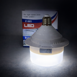 Светодиодная LED лампа Z-985 20W с аккумулятором, USB-зарядка, цоколь E27, автономная работа до 8 часов, белый корпус — фото 2