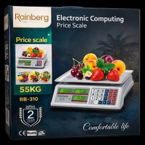 Весы торговые электронные Rainberg RB-310 до 55 кг со счетчиком цены — фото 2