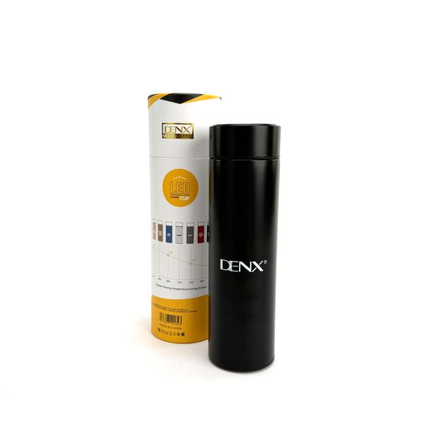 Термос DENX DX1703 500 мл с датчиком температуры и ситечком. Черный (DX1703)