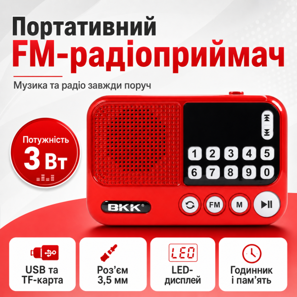 Радиоприемник BKK S99 USB/MP3