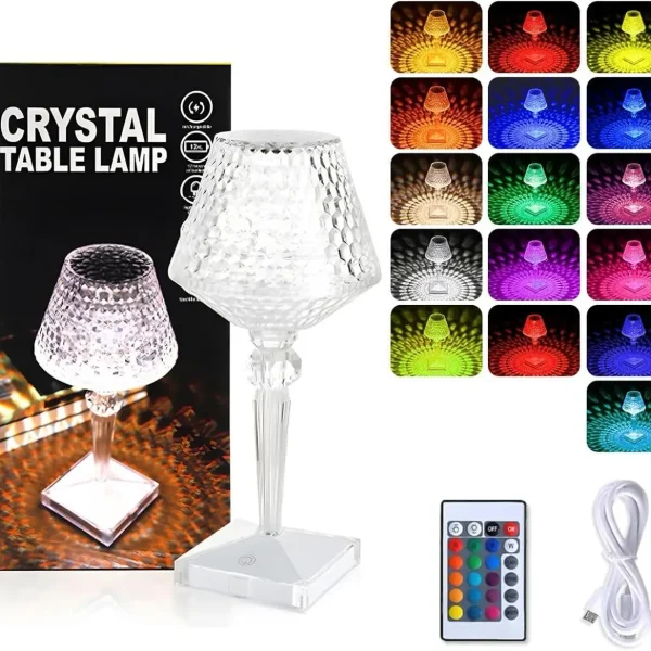 УЦЕНКА! Настольная LED лампа Crystal Table Lamp RGB з сенсорным управлением