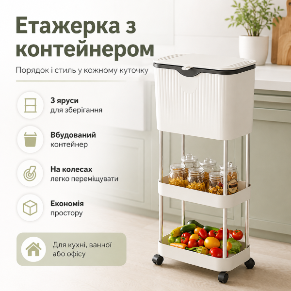 Кухонний Органайзер-Урна 78, 5×29х20 см
