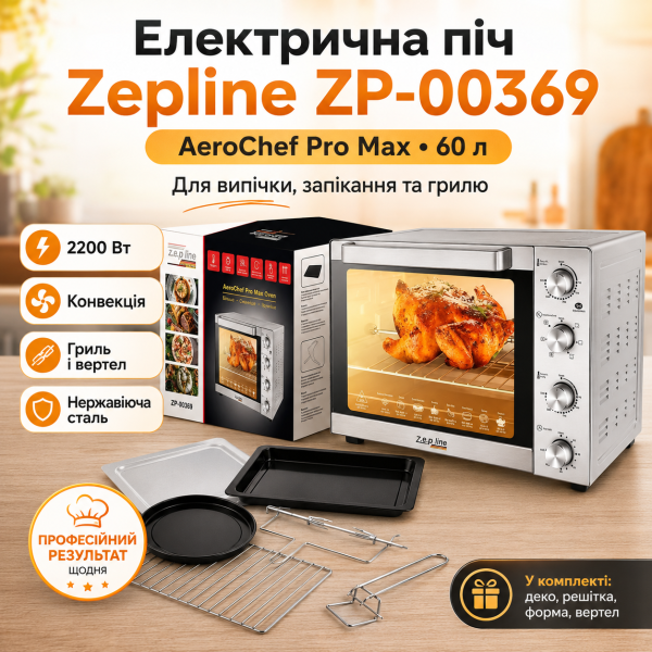 Электрическая духовка Zepline ZP-00369 60 л