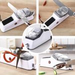 Электроточилка для ножей Electric Knife Sharpener USB / Точилка для ножей и ножниц — фото 3