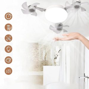 Светодиодная потолочная люстра-вентилятор AY1055 / LED лампа с вентилятором в патрон / Потолочный светильник-вентилятор 50W — фото 2
