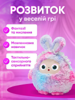 Игрушка с искусственным интеллектом Bobo / Интерактивная плюшевая игрушка BOBO с AI, голосом и LED глазами / Умная игрушка 22х25см Фиолетовый — фото 5