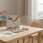 Светодиодный планер-ночник / Планшет для рисования круглый / LED доска для заметок + маркеры — фото 2
