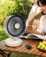 Портативный вентилятор SkyBerg с LED-подсветкой / Переносной настольный вентилятор + пульт ДУ — фото 2