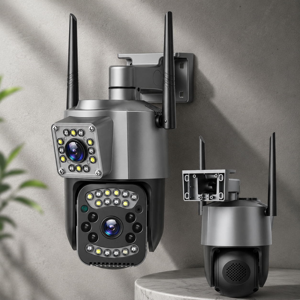 Уличная камера с двумя линзами SC03 V380pro ART 8761 поддержка 4G Уличная камера с двумя линзами SC03 V380pro ART 8761 поддержка 4G