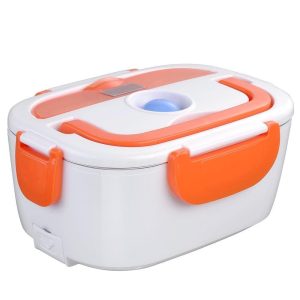Ланчбокс с подогревом еды 220V, Electric lunch box, ланч-бокс Оранжевый