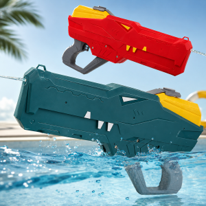 Водяной пистолет детский крокодил Water Gun 550мл / Бластер аккумуляторный водный автомат с автоматическим набором воды