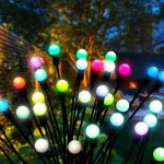 Солнечный фонарь для сада 70см 6 LED / Садовый светильник Светлячок разноцветный 2шт — фото 3