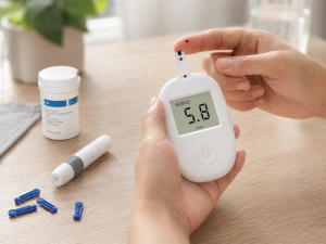Глюкометр Glucose Meter GLM-76 + 50 тест-полосок и ланцеты — фото 2