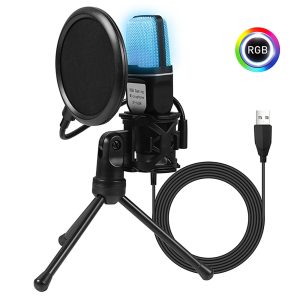 Конденсаторный микрофон Yanmai SF666R USB с RGB-подсветкой — фото 2