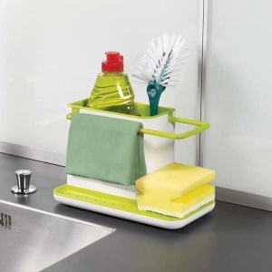 Универсальный органайзер для кухни на раковину 3 в 1 DAILY USE, для щеток, губок, мыла и полотенец
