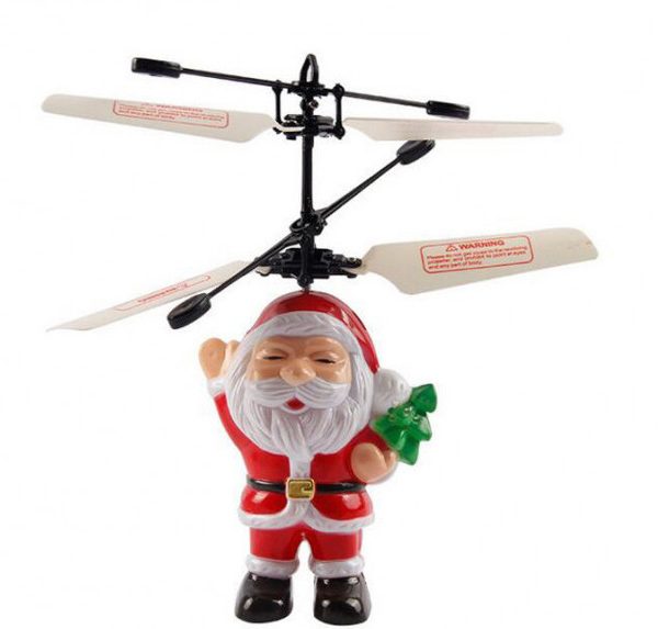 Летающая игрушка Flying Santa летающий Дед Мороз Cанта Клаус
