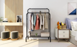 Двойная стойка вешалка для одежды и полки для обуви Double floor Hanger 110х150х57см — фото 2