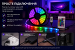 Гибкая светодиодная лента RGB USB 20м / RGB лента / USB Led лента + пульт — фото 4