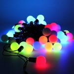 Гирлянда матовый шарик 40LED 5м (флеш) 18мм, Новогодняя бахрама, Светодиодная гирлянда, Уличная гирлянда — фото 2
