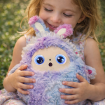 Игрушка с искусственным интеллектом Bobo / Интерактивная плюшевая игрушка BOBO с AI, голосом и LED глазами / Умная игрушка 22х25см Фиолетовый — фото 6