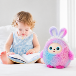 Игрушка с искусственным интеллектом Bobo / Интерактивная плюшевая игрушка BOBO с AI, голосом и LED глазами / Умная игрушка 22х25см Фиолетовый — фото 4