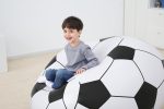 Надувное кресло-пуф Inflatable Sofa / Надувное кресло-мешок 110×110×85 см Черно-белый — фото 5