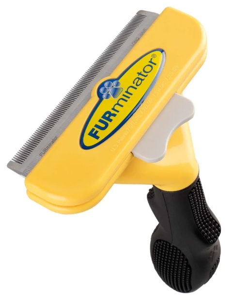 Фурминатор для длинношерстных собак и кошек с кнопкой Furminator Short Hair Large 10 см Фурминатор для длинношерстных собак и кошек с кнопкой Furminator Short Hair Large 10 см