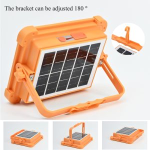 Аккумуляторный прожектор с солнечной панелью 100W / Светодиодный Solar LED фонарь 2400mAh — фото 2