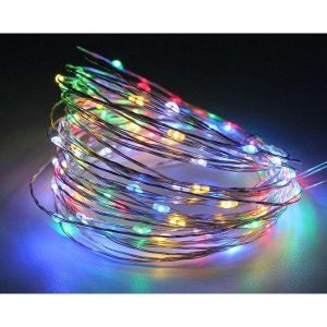 Новогодние гирлянды медная проволочная лампа 100LED 10М БП 5В 220V (СП) RGB RD-7110 — фото 2