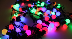 Гирлянда матовый шарик 28LED 5м (флеш) 10мм, Новогодняя бахрама, Светодиодная гирлянда, Уличная гирлянда — фото 2
