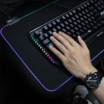 Игровая поверхность с подсветкой, коврик для мышки с подсветкой Fantech MPR800s RGB Black 70×30см — фото 4