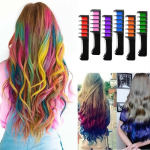 Набор мела для волос 6 шт Hair chalk Разноцветные красители расческа для детей и взрослых — фото 3