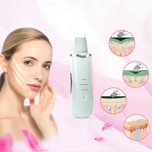 Ультразвуковой скраббер портативный для чистки лица Face Cleaner 8816 / Очиститель поров / Скрабер лифтинг — фото 2