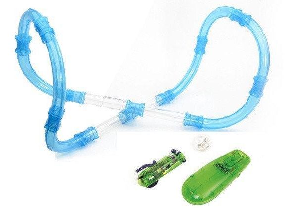 Светящиеся трубопроводные гонки CHARIOTS SPEED PIPES / трубопроводный автотрек / гоночный трек (27 деталей)