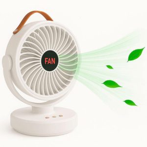Аккумуляторный мини вентилятор VU-05/FS-25 с поворотом / Вентилятор Mini fan с LED-подсветкой и USB — фото 2